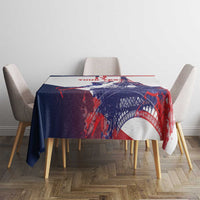 Custom France Basketball Tablecloth Eiffel Tower Sporty Style