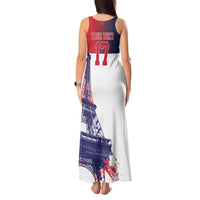 Custom France Basketball Tank Maxi Dress Eiffel Tower Sporty Style