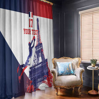 Custom France Basketball Window Curtain Eiffel Tower Sporty Style