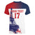 Custom France Basketball Women V-Neck T-Shirt Eiffel Tower Sporty Style
