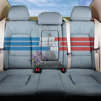 Personalized Fance Le 14 Juillet Back Car Seat Cover Eiffel Tower with Iris Flower