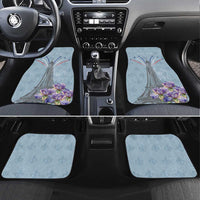 Personalized Fance Le 14 Juillet Car Mats Eiffel Tower with Iris Flower
