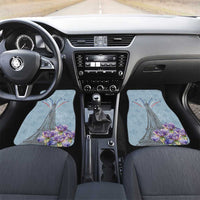 Personalized Fance Le 14 Juillet Car Mats Eiffel Tower with Iris Flower