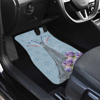 Personalized Fance Le 14 Juillet Car Mats Eiffel Tower with Iris Flower