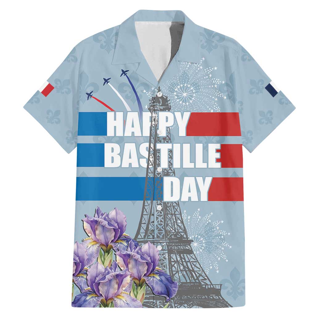 Personalized Fance Le 14 Juillet Family Matching Mermaid Dress and Hawaiian Shirt Eiffel Tower with Iris Flower