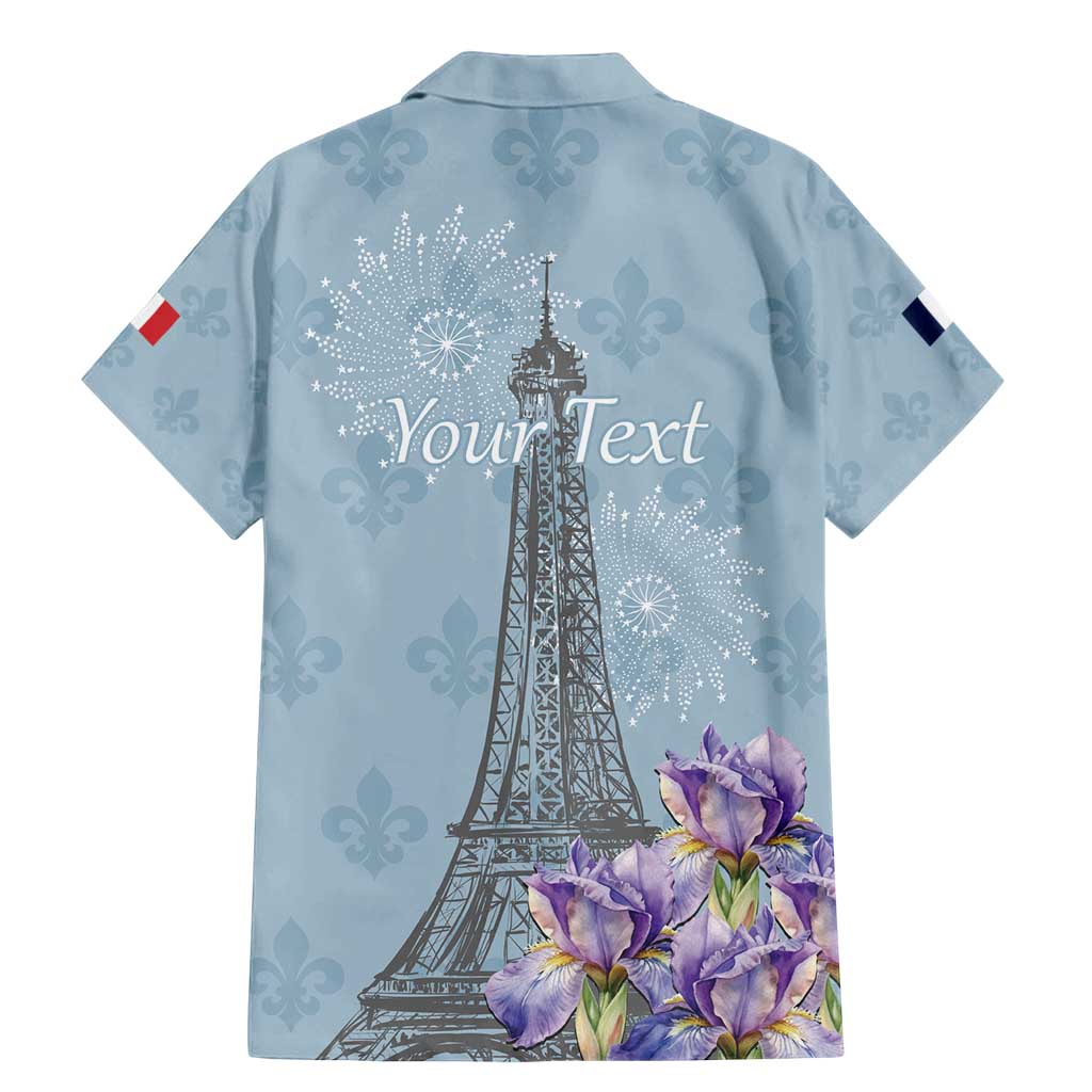 Personalized Fance Le 14 Juillet Family Matching Mermaid Dress and Hawaiian Shirt Eiffel Tower with Iris Flower