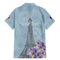 Personalized Fance Le 14 Juillet Family Matching Mermaid Dress and Hawaiian Shirt Eiffel Tower with Iris Flower