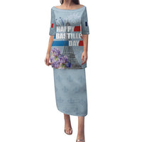 Personalized Fance Le 14 Juillet Family Matching Puletasi and Hawaiian Shirt Eiffel Tower with Iris Flower