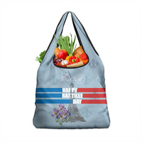 Personalized Fance Le 14 Juillet Grocery Bag Eiffel Tower with Iris Flower