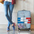 Personalized Fance Le 14 Juillet Luggage Cover Eiffel Tower with Iris Flower
