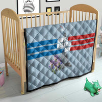 Personalized Fance Le 14 Juillet Quilt Eiffel Tower with Iris Flower