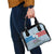 Personalized Fance Le 14 Juillet Shoulder Handbag Eiffel Tower with Iris Flower