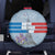 Personalized Fance Le 14 Juillet Spare Tire Cover Eiffel Tower with Iris Flower