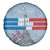 Personalized Fance Le 14 Juillet Spare Tire Cover Eiffel Tower with Iris Flower