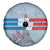Personalized Fance Le 14 Juillet Spare Tire Cover Eiffel Tower with Iris Flower