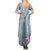 Personalized Fance Le 14 Juillet Summer Maxi Dress Eiffel Tower with Iris Flower
