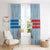 Personalized Fance Le 14 Juillet Window Curtain Eiffel Tower with Iris Flower