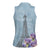 Personalized Fance Le 14 Juillet Women Sleeveless Polo Shirt Eiffel Tower with Iris Flower