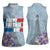 Personalized Fance Le 14 Juillet Women Sleeveless Polo Shirt Eiffel Tower with Iris Flower