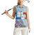 Personalized Fance Le 14 Juillet Women Sleeveless Polo Shirt Eiffel Tower with Iris Flower