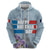 Personalized Fance Le 14 Juillet Zip Hoodie Eiffel Tower with Iris Flower