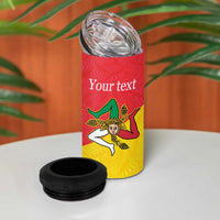 Personalized Italy Sicily 4 in 1 Can Cooler Tumbler Sicilia Gorgoneion with Triskeles