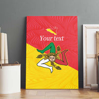 Personalized Italy Sicily Canvas Wall Art Sicilia Gorgoneion with Triskeles