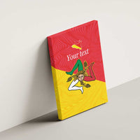 Personalized Italy Sicily Canvas Wall Art Sicilia Gorgoneion with Triskeles