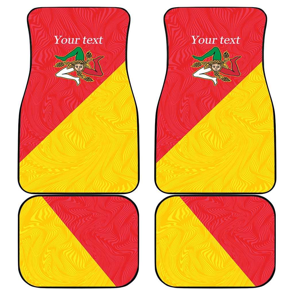 Personalized Italy Sicily Car Mats Sicilia Gorgoneion with Triskeles