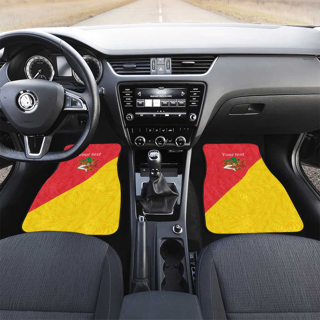 Personalized Italy Sicily Car Mats Sicilia Gorgoneion with Triskeles