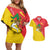 Personalized Italy Sicily Couples Matching Off Shoulder Short Dress and Hawaiian Shirt Sicilia Gorgoneion with Triskeles