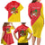Personalized Italy Sicily Family Matching Long Sleeve Bodycon Dress and Hawaiian Shirt Sicilia Gorgoneion with Triskeles
