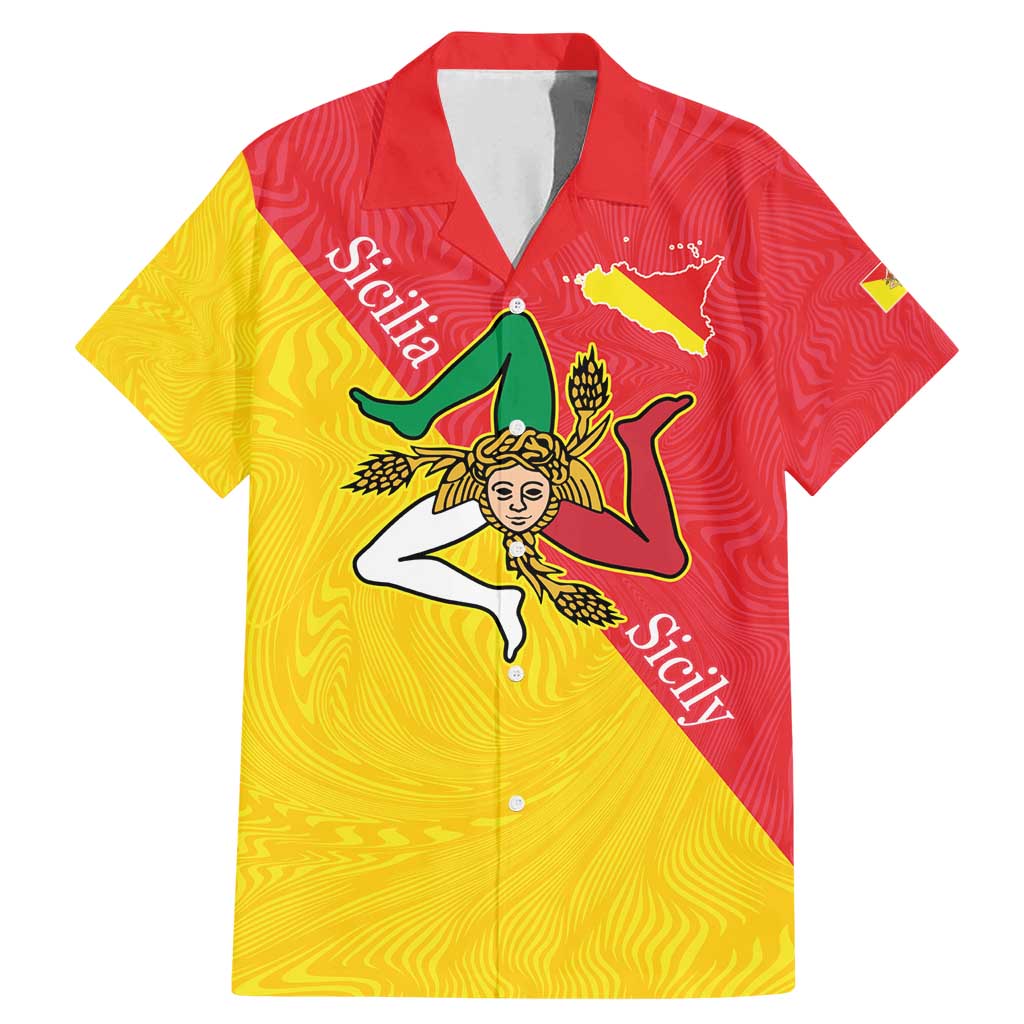 Personalized Italy Sicily Family Matching Mermaid Dress and Hawaiian Shirt Sicilia Gorgoneion with Triskeles