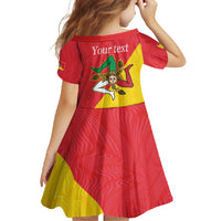 Personalized Italy Sicily Family Matching Off Shoulder Maxi Dress and Hawaiian Shirt Sicilia Gorgoneion with Triskeles