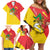 Personalized Italy Sicily Family Matching Off Shoulder Short Dress and Hawaiian Shirt Sicilia Gorgoneion with Triskeles
