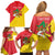 Personalized Italy Sicily Family Matching Off Shoulder Short Dress and Hawaiian Shirt Sicilia Gorgoneion with Triskeles