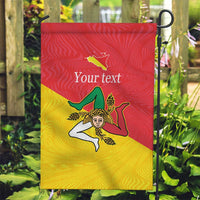 Personalized Italy Sicily Garden Flag Sicilia Gorgoneion with Triskeles