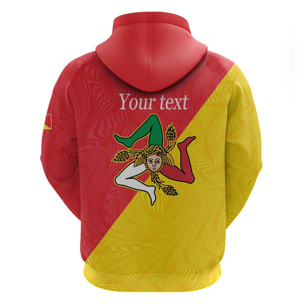 Personalized Italy Sicily Hoodie Sicilia Gorgoneion with Triskeles