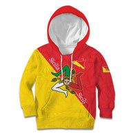 Personalized Italy Sicily Kid Hoodie Sicilia Gorgoneion with Triskeles