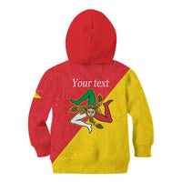 Personalized Italy Sicily Kid Hoodie Sicilia Gorgoneion with Triskeles