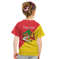 Personalized Italy Sicily Kid T Shirt Sicilia Gorgoneion with Triskeles