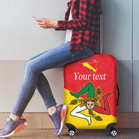Personalized Italy Sicily Luggage Cover Sicilia Gorgoneion with Triskeles