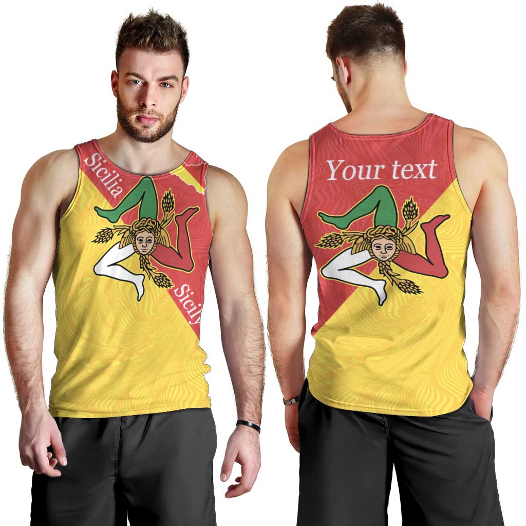 Personalized Italy Sicily Men Tank Top Sicilia Gorgoneion with Triskeles