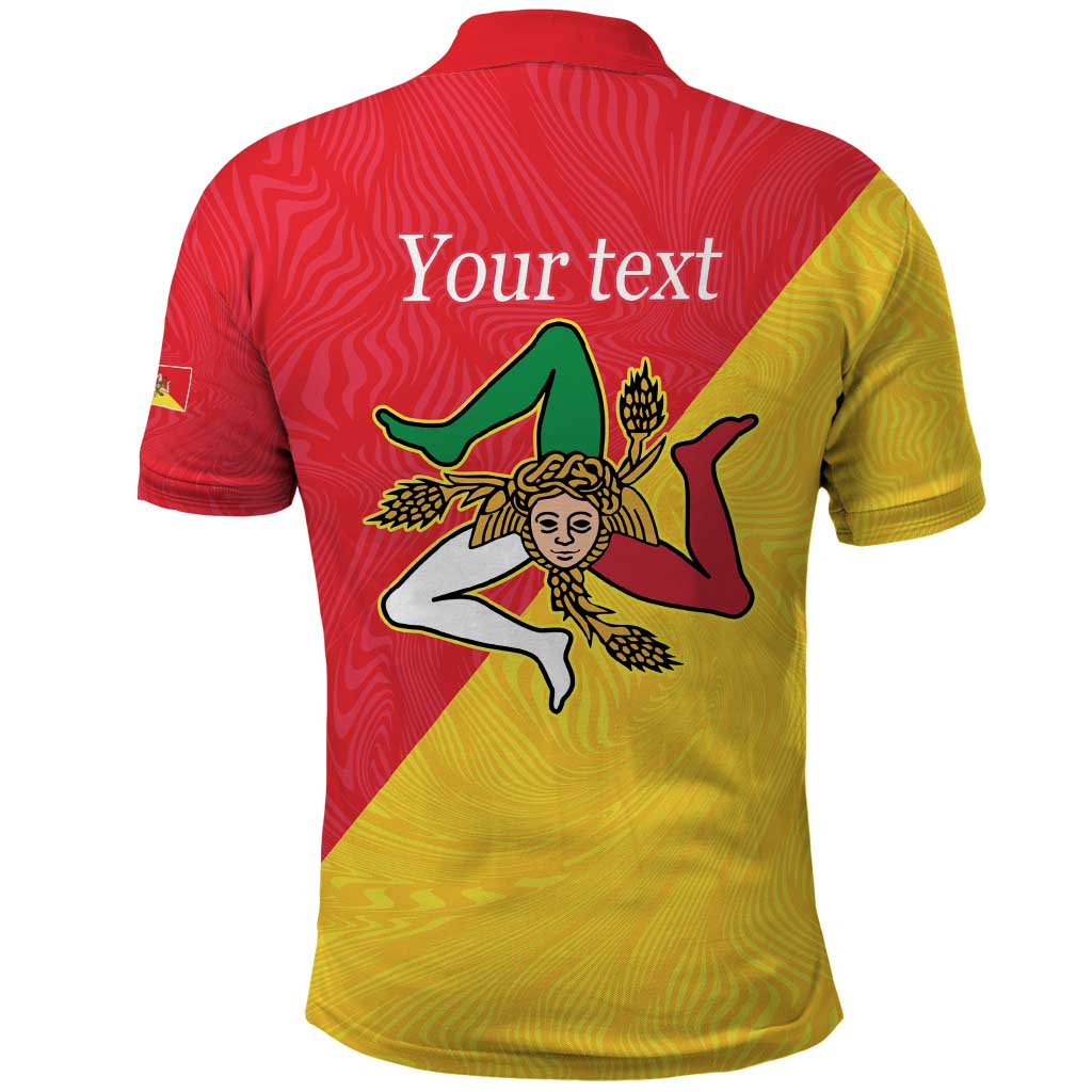 Personalized Italy Sicily Polo Shirt Sicilia Gorgoneion with Triskeles