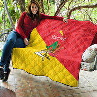 Personalized Italy Sicily Quilt Sicilia Gorgoneion with Triskeles