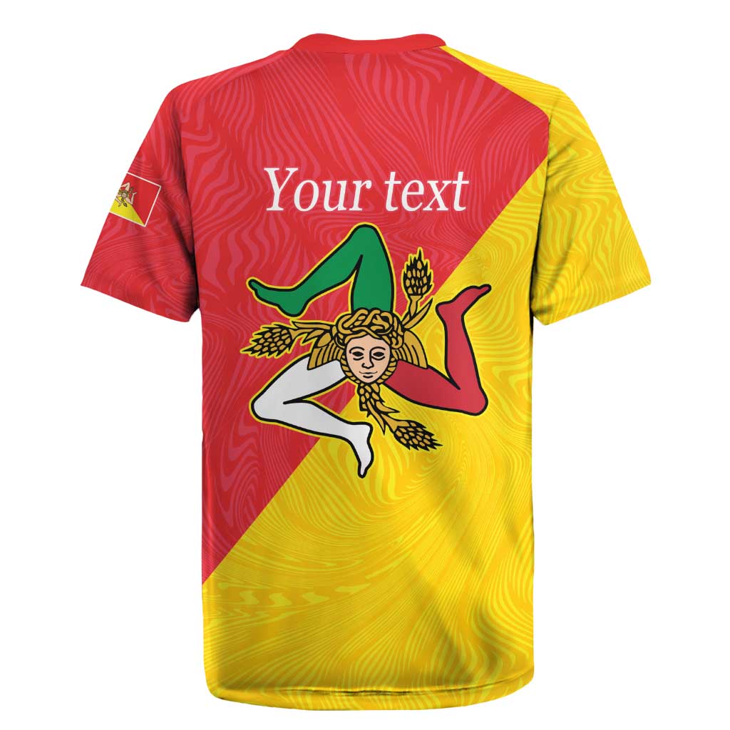 Personalized Italy Sicily Rugby Jersey Sicilia Gorgoneion with Triskeles