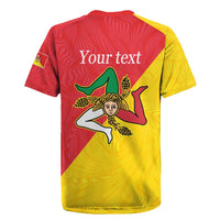 Personalized Italy Sicily Rugby Jersey Sicilia Gorgoneion with Triskeles