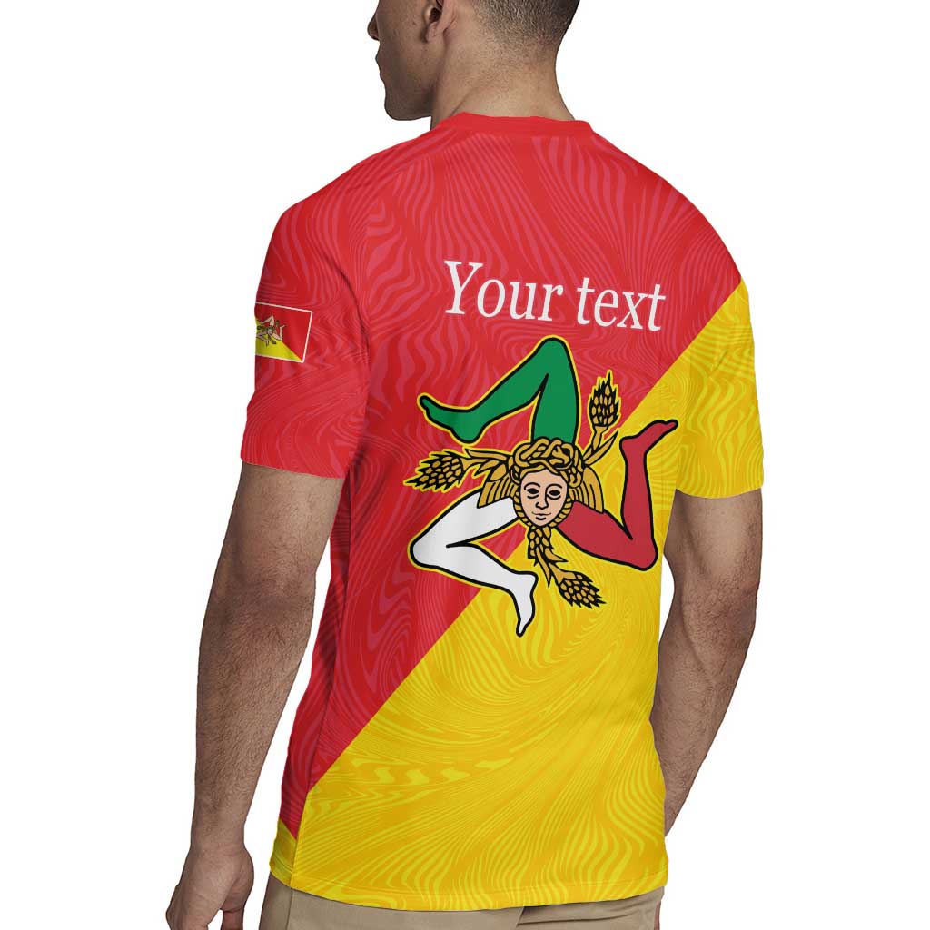 Personalized Italy Sicily Rugby Jersey Sicilia Gorgoneion with Triskeles