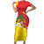 Personalized Italy Sicily Short Sleeve Bodycon Dress Sicilia Gorgoneion with Triskeles
