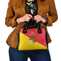 Personalized Italy Sicily Shoulder Handbag Sicilia Gorgoneion with Triskeles